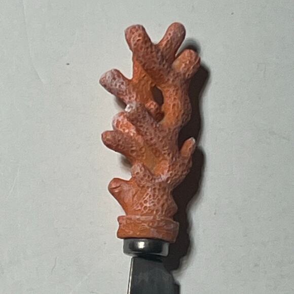 Boston Warehouse Coral Cheese Spreader Sea Breeze Coastal 4.5″ beach wedding - Picture 2 of 6